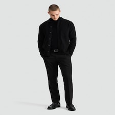 F&F Pure Cotton Knitted Button Up Cardigan in Black