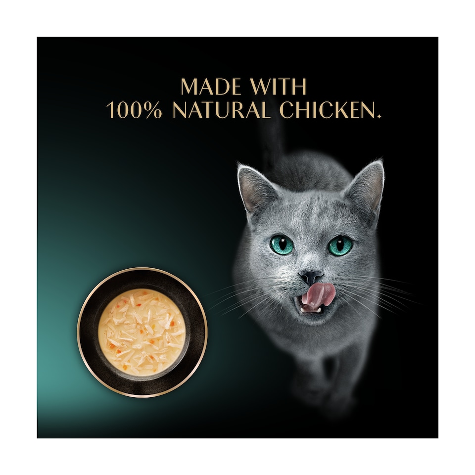 image 1 of Sheba Classics Cat Food Soup Pouches Chicken Fillet 4x40g