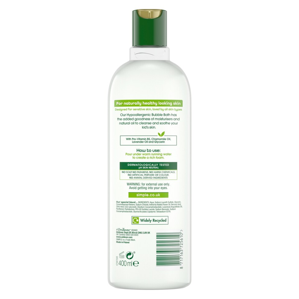 image 1 of Simple Kids Bath 400Ml