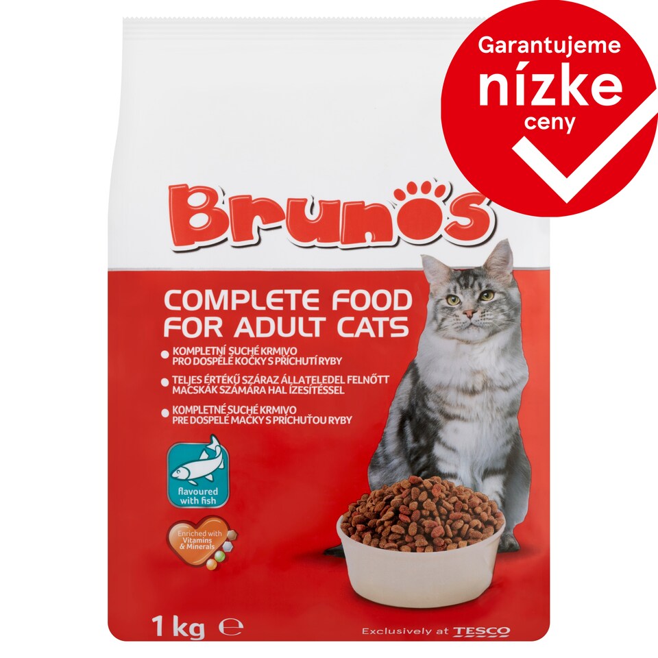 Brunos Kompletné suché krmivo pre dospelé mačky s príchuťou ryby 1 kg