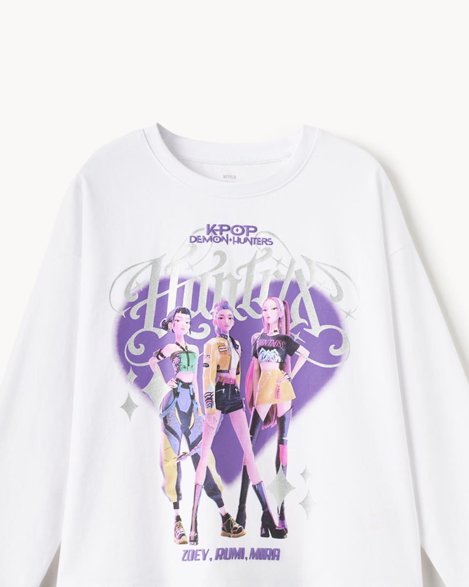 image 1 of K-Pop Demon Hunters Pure Cotton Pyjama Set in Multi