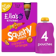 Ella's Kitchen Squishy Snack - Carrot + Orange 4 x 100g