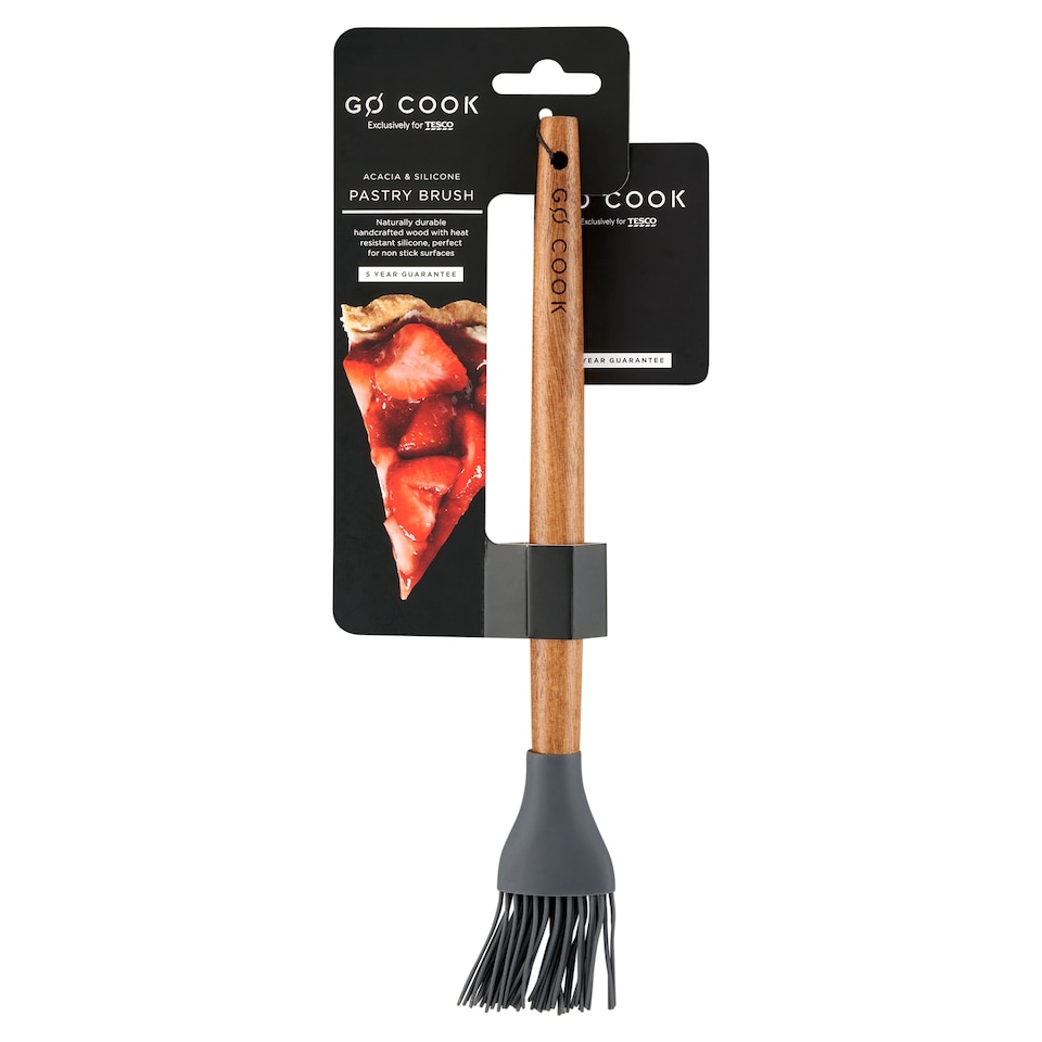 Go Cook Acacia & Silicone Grey Pastry Brush