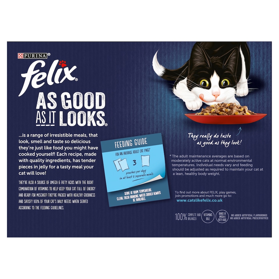 image 1 of FELIX As Good As it Looks Meaty Selection in Jelly Wet Cat Food 12x100g