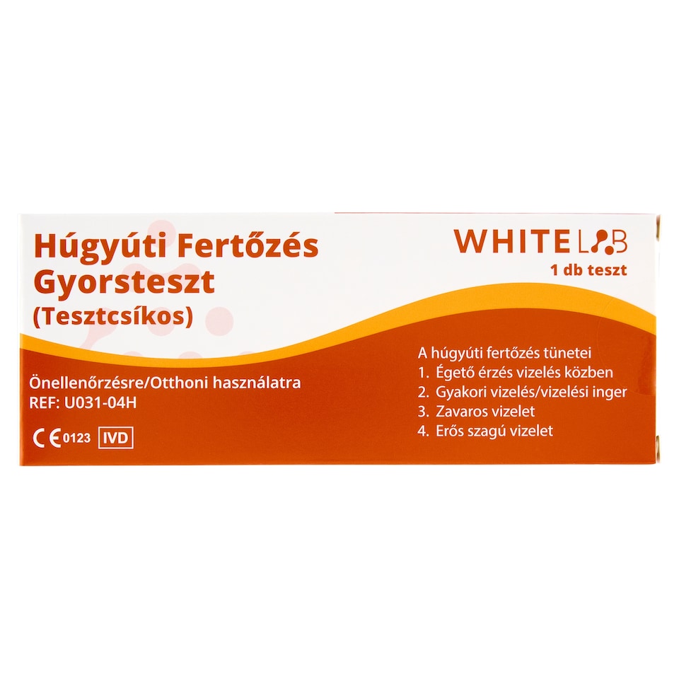 Whitelab húgyúti fertőzés gyorsteszt, tesztcsíkos