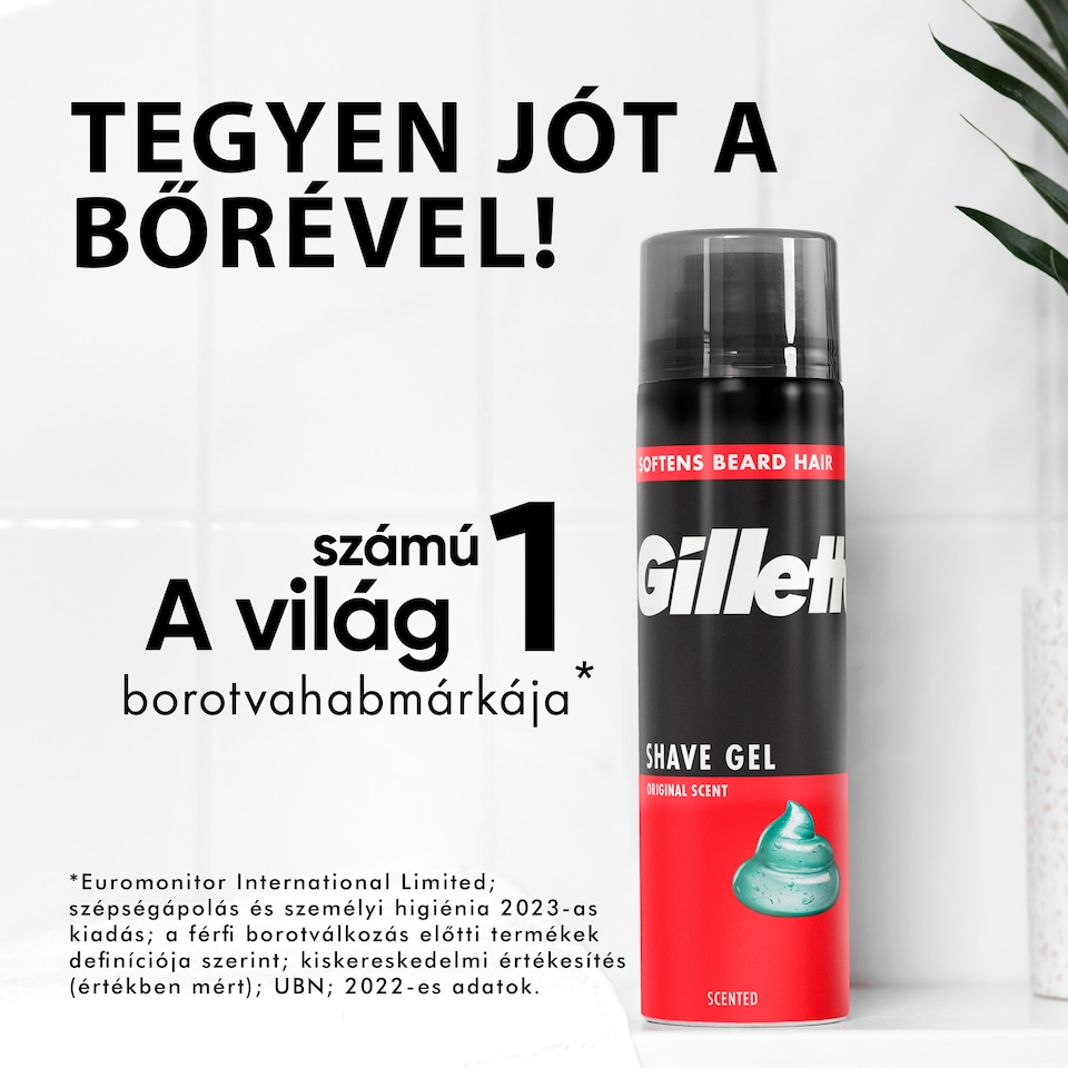 image 1 of Gillette Classic Borotvazselé Original Illattal, Gyors És Egyszerű Borotválkozás, 200ml