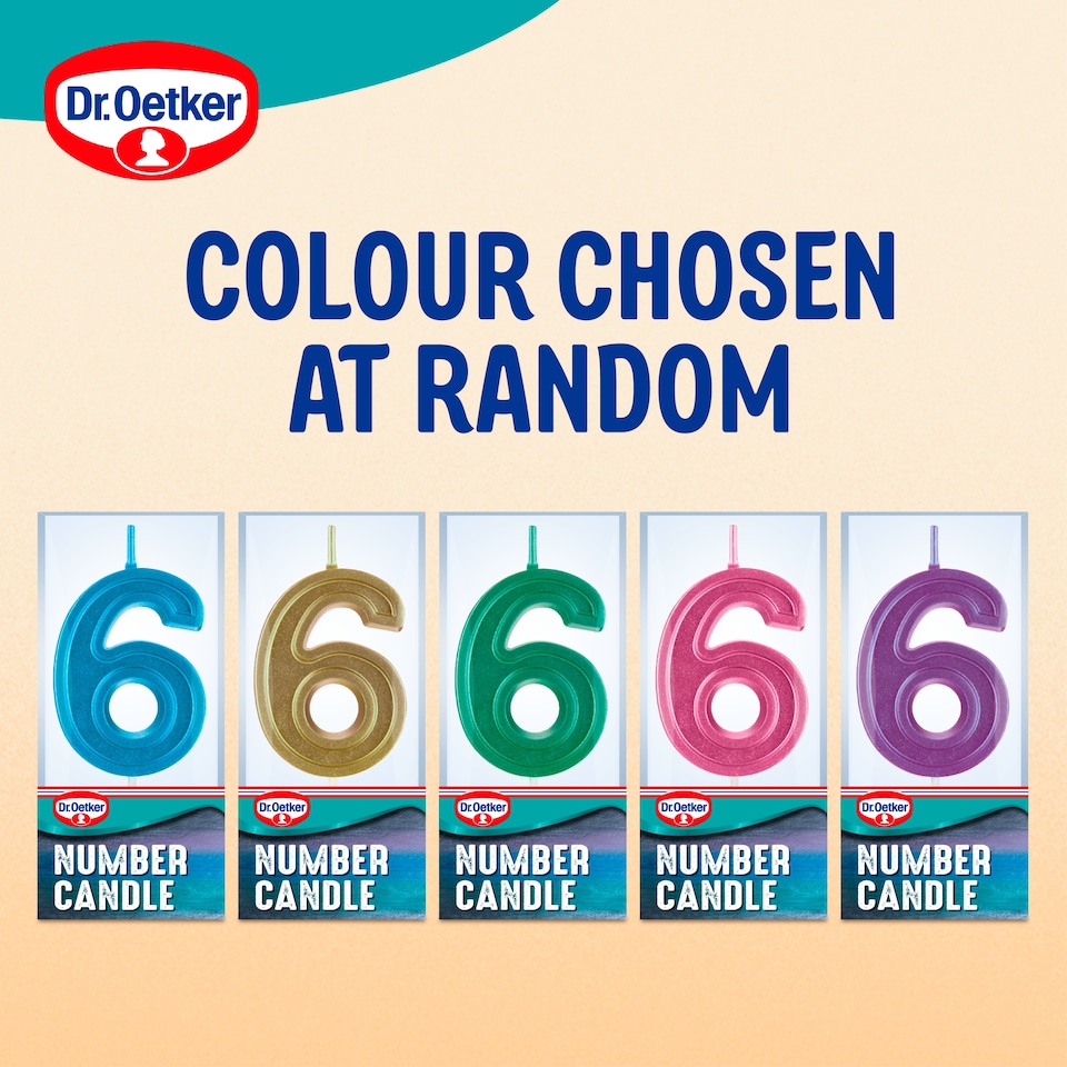 image 1 of Dr. Oetker Number 6 Candle