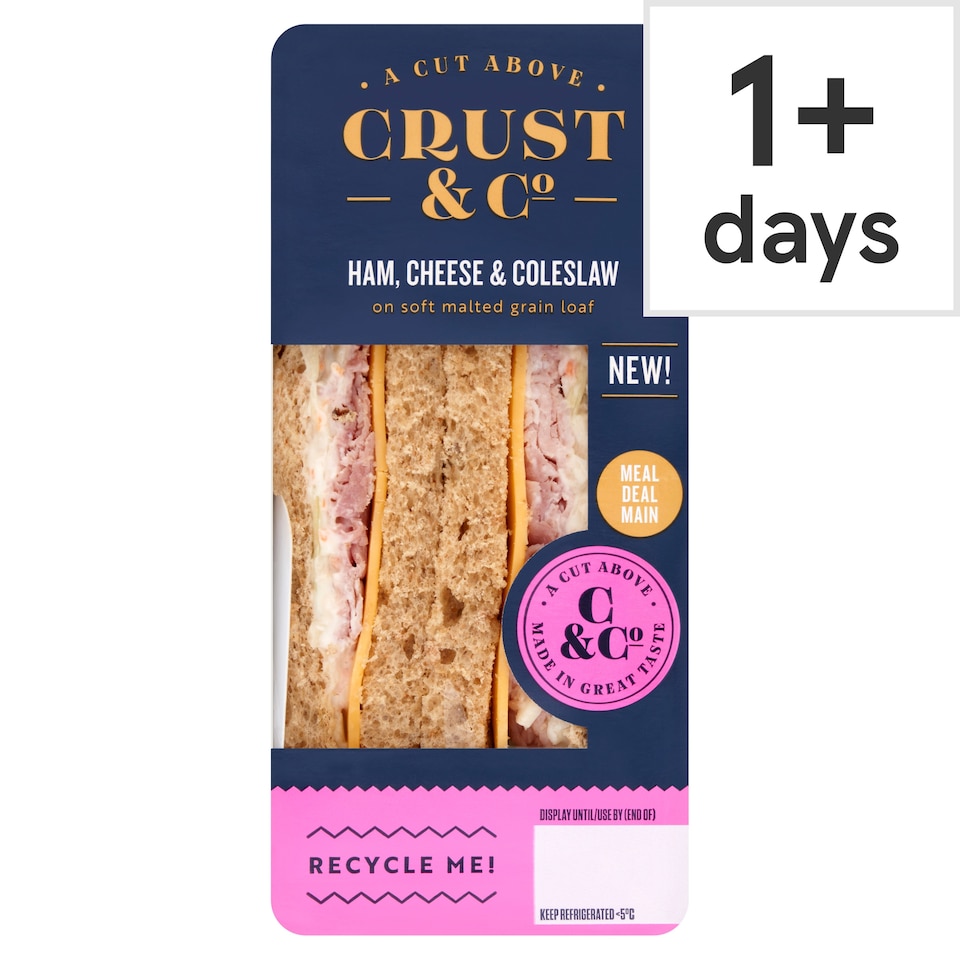 Crust & Co Ham, Cheese and Coleslaw Sandwich 190g