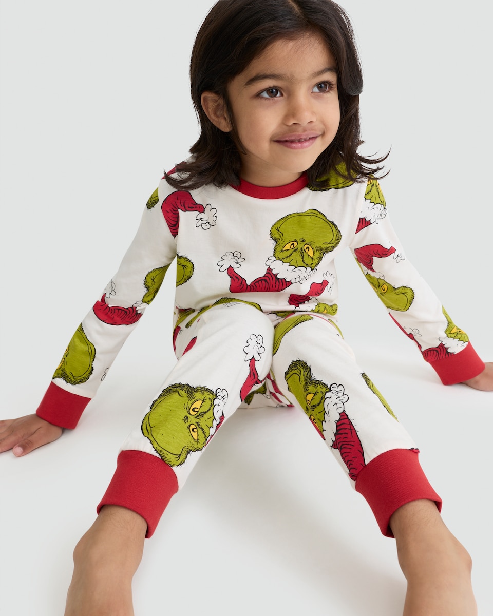 image 1 of The Grinch Matching Family Christmas Pyjamas in Multi