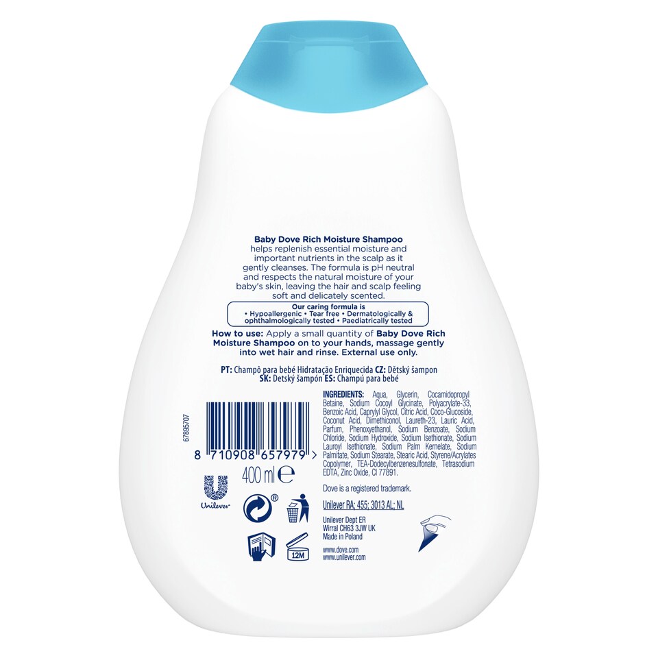 image 1 of Baby Dove Rich Moisture Baby Shampoo 400Ml