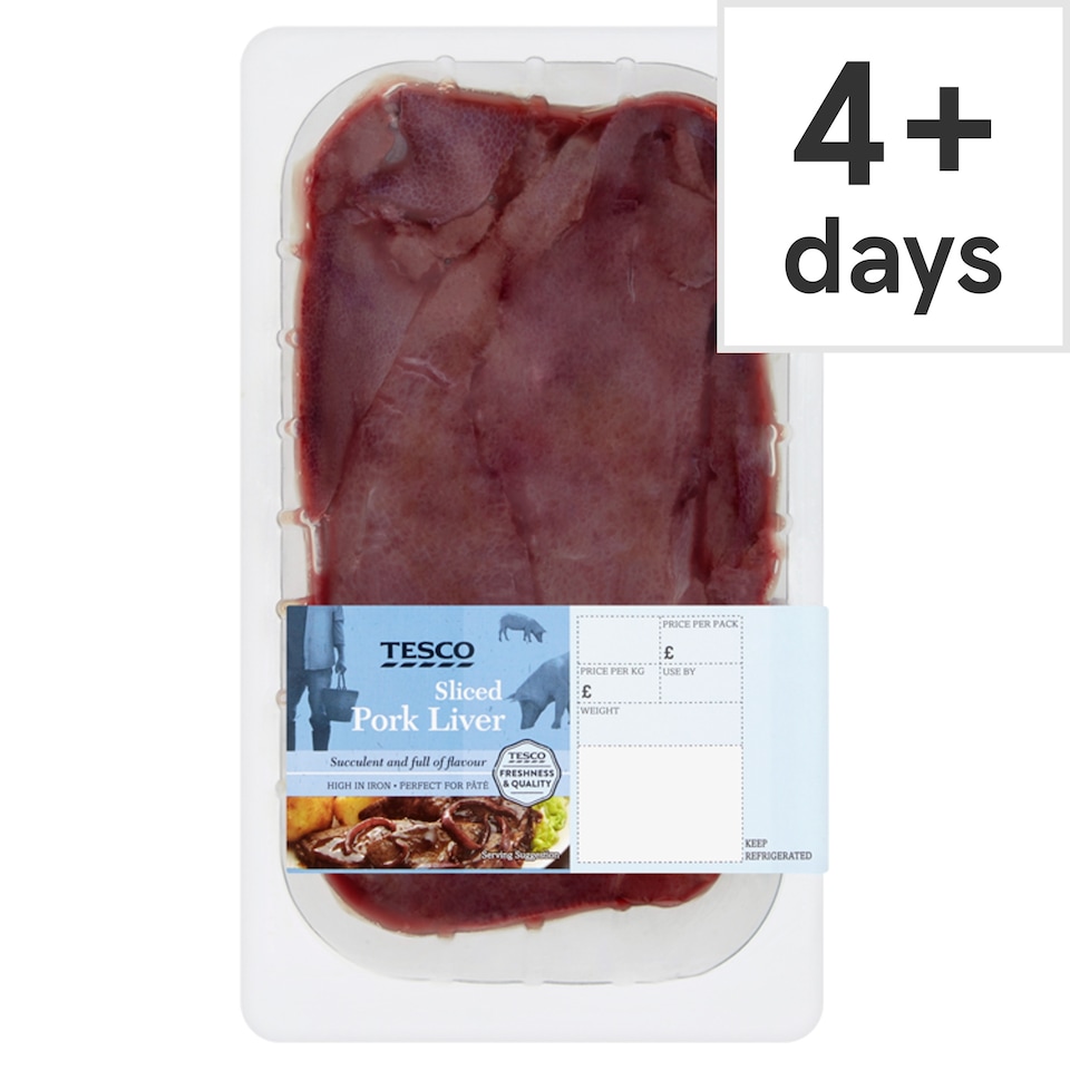 image 1 of Tesco British Sliced Pork Liver