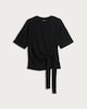 image 4 of F&F Crinkle Tie Front Co-ord Top in Black