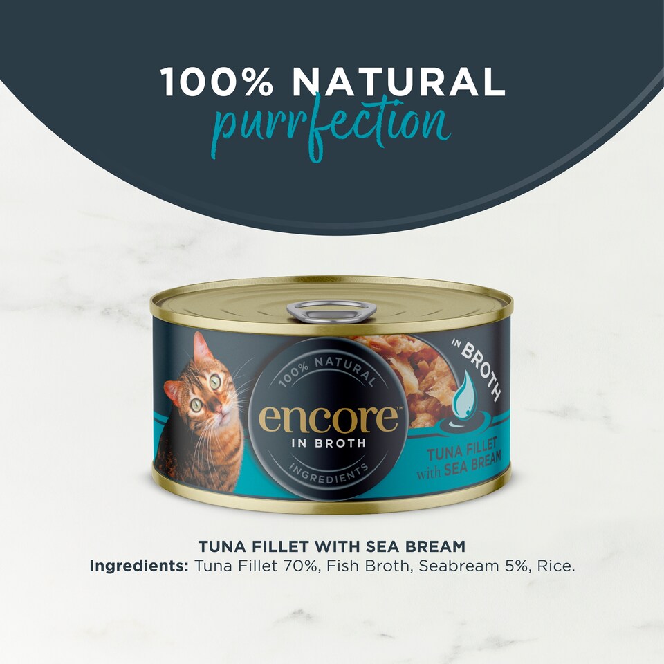 image 1 of Encore Cat Food Tuna Fillet with Sea Bream 70g