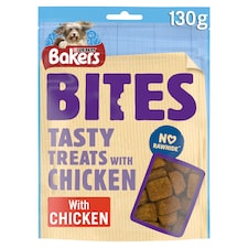 Bakers Bites Tasty Dog Treats With Chicken 130g