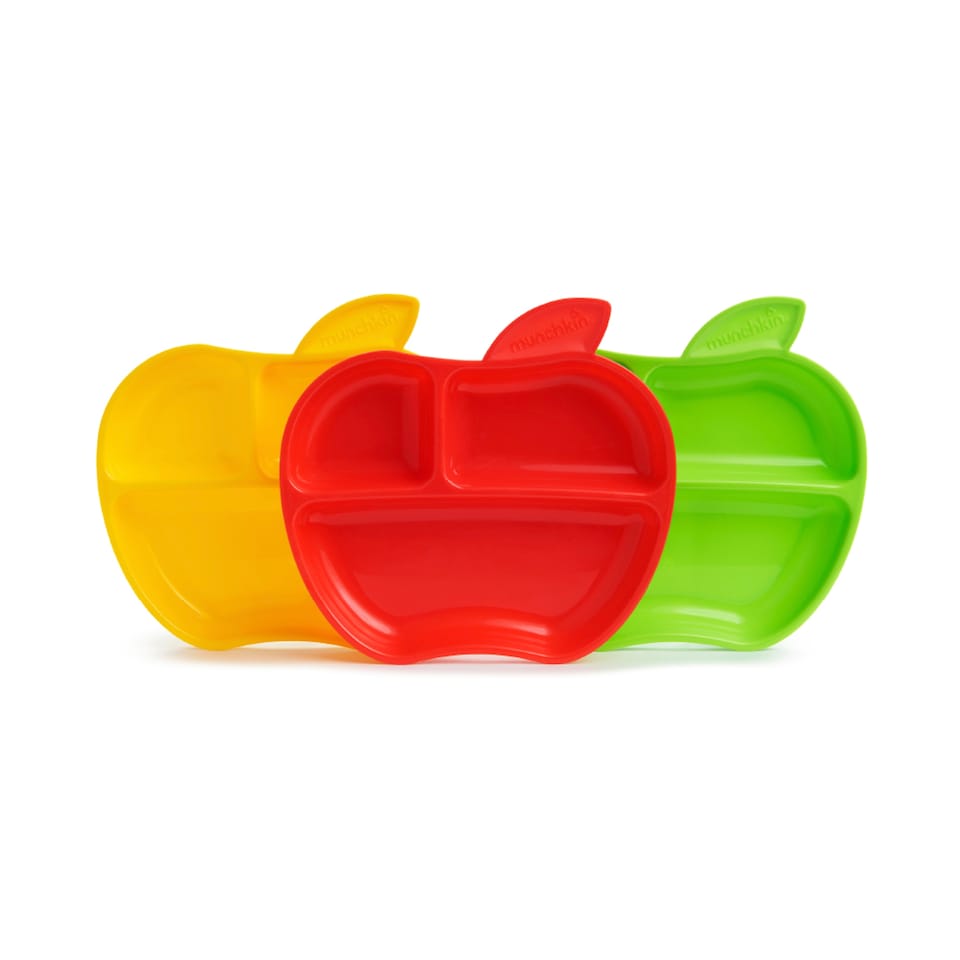 image 1 of Munchkin Lil Apple Plates 3 Pack