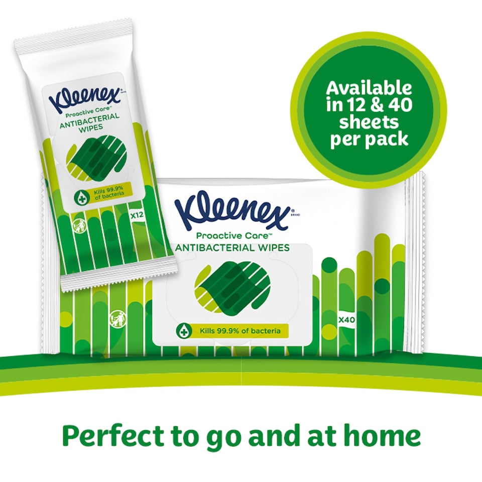 image 1 of Kleenex 40 Water Fresh Antibacterial Wet Wipes