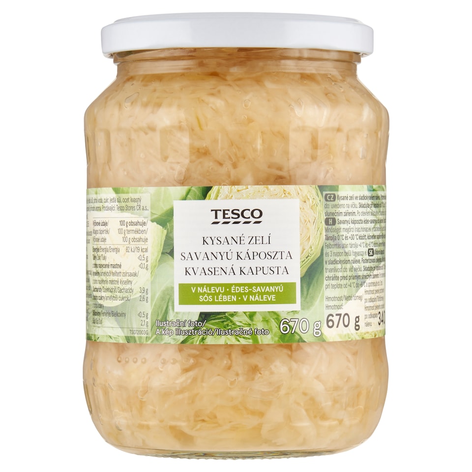 Tesco Kvasená kapusta náleve 670 g