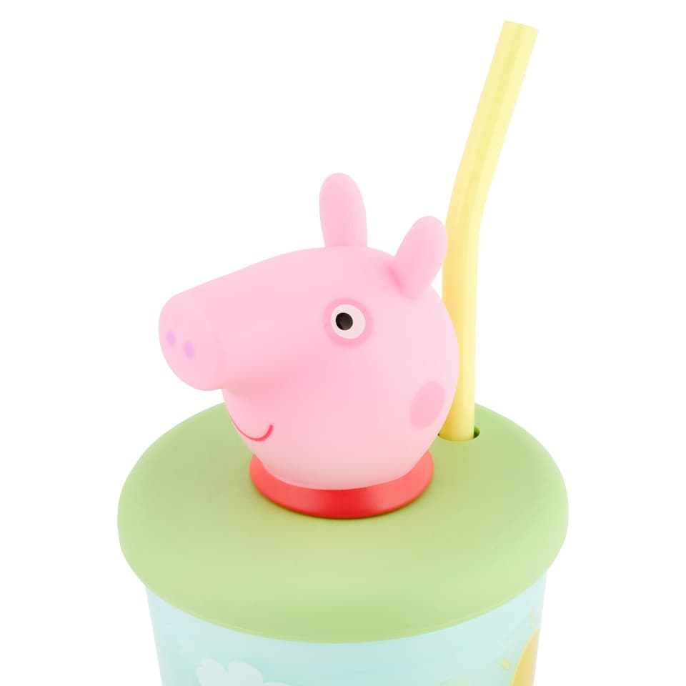 image 1 of Peppa Pig 3D Head Water Bottle Tumbler 444ml