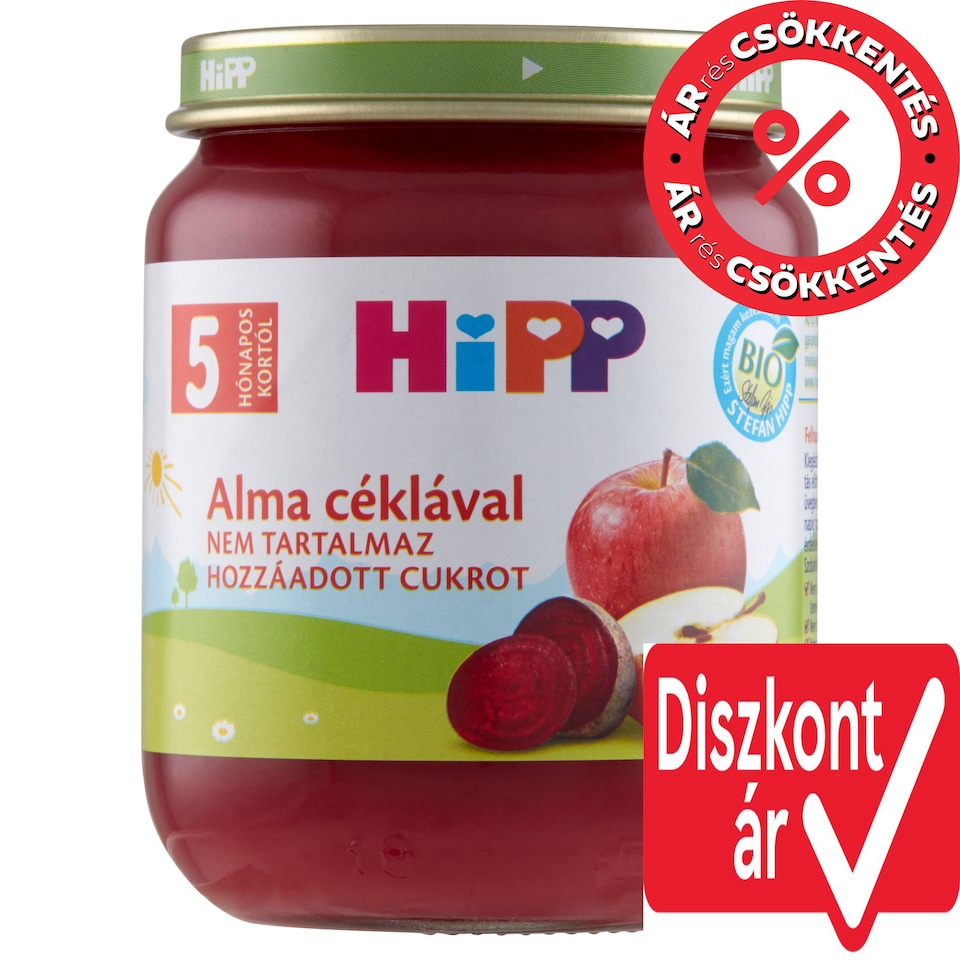 HiPP Organic Apple with Beet Fruit and Vegetable Product Baby Dessert 5 Months+ 125 g