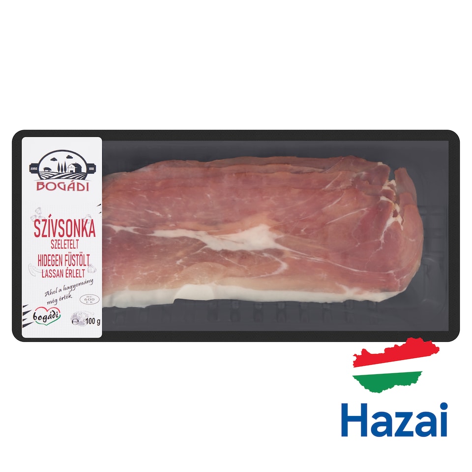 Bogádi Sliced Cold-Smoked, Slow-Aged Ham 100 g