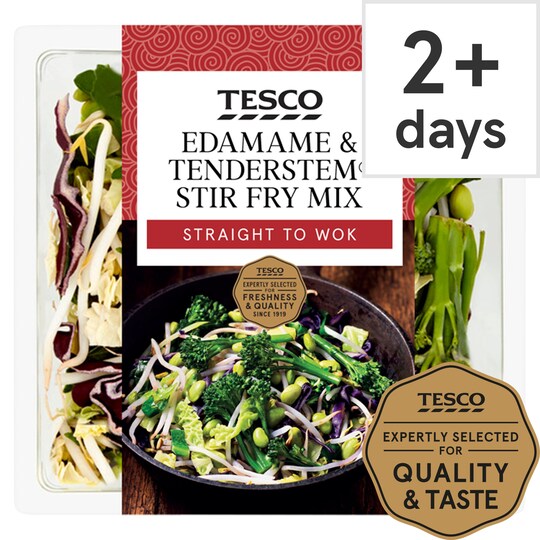 Tesco Edamame & Tenderstem Stir Fry Mix 320G Tesco Groceries
