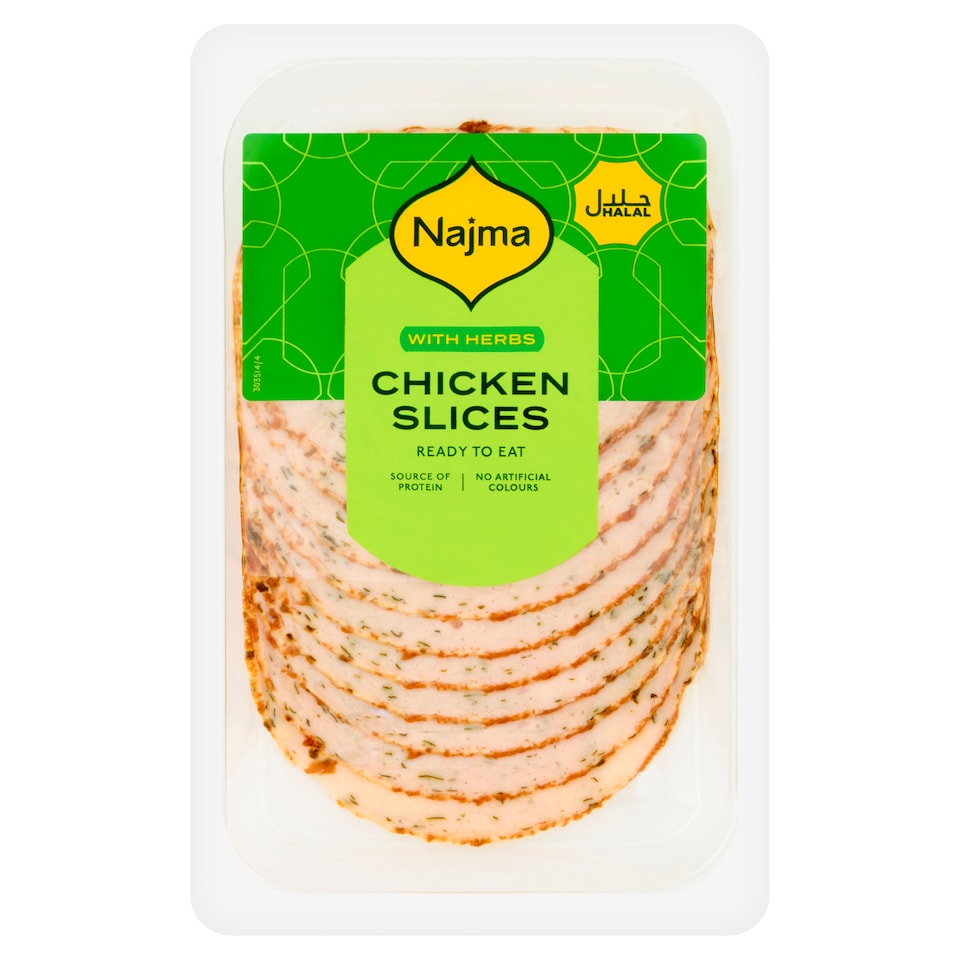 Najma Halal Chicken Slices With Herbs 150g