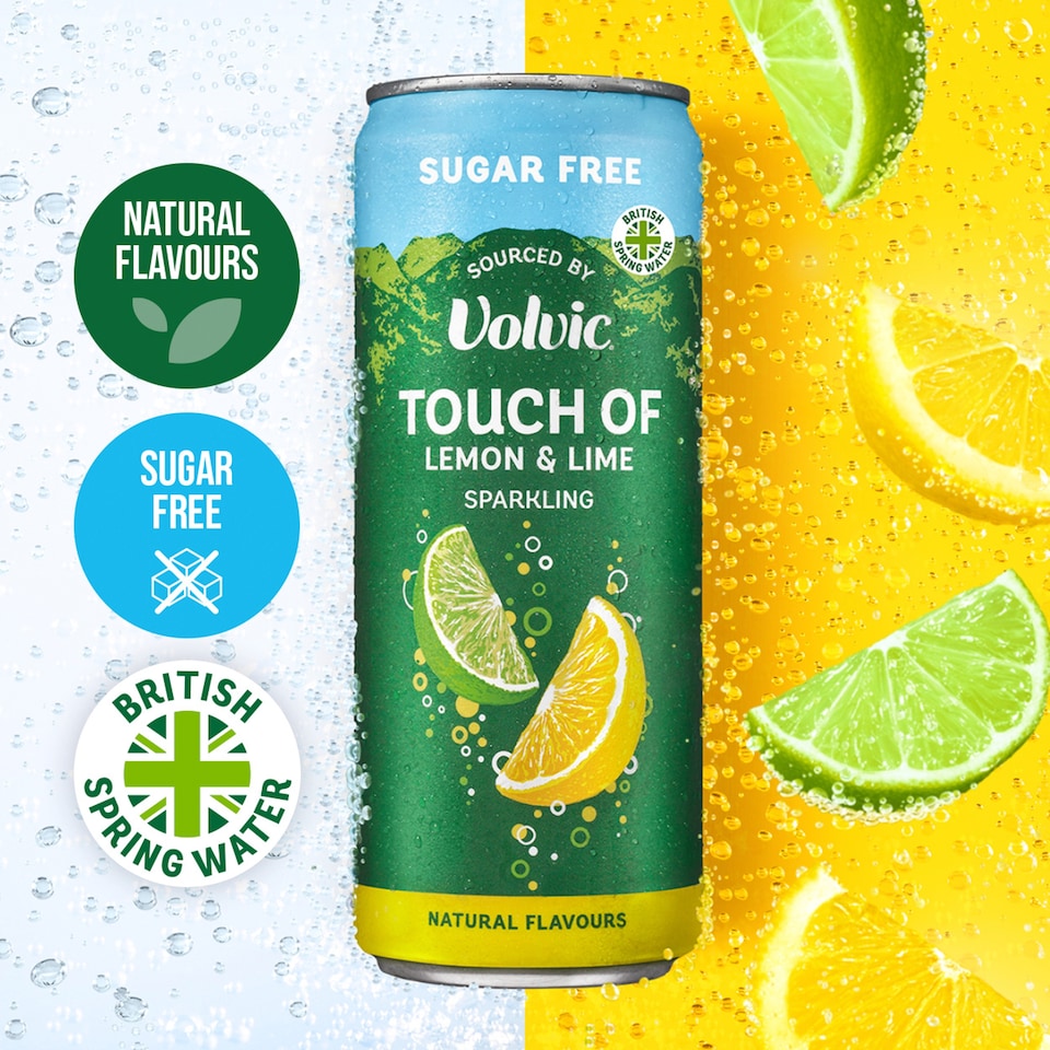 image 1 of Volvic Sugar Free Sparkling Water - Touch of Lemon & Lime 4 x 330ml