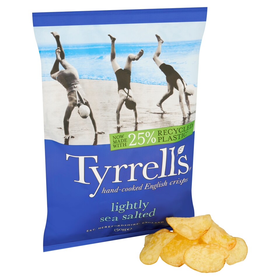 image 1 of Tyrrells Lightly Sea Salted Sharing Crisps 150g