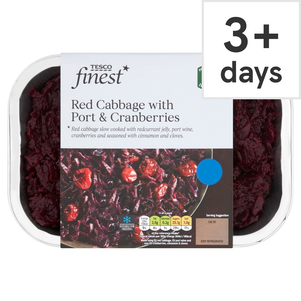 Tesco Finest Red Cabbage Port And Cranberries 400G