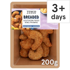Tesco Breaded Southern Fried King Prawns 200g