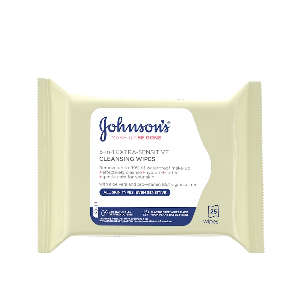 image 1 of Johnson's Face Care Extra Sensitive Wipes 25
