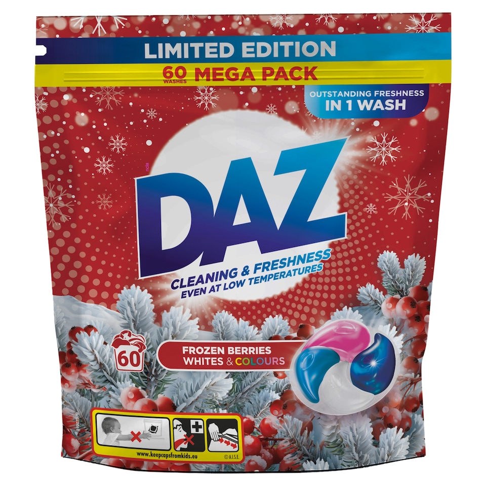 Daz Cleaning & Freshness Mega Pack Frozen Berries 60 Washes 1080g