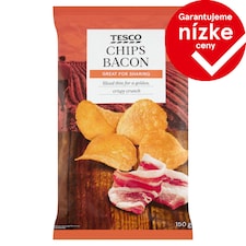 Tesco Smažené zemiakové lupienky so slaninovou príchuťou 150 g
