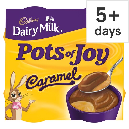 Cadbury Dairy Milk Pot Of Joy Caramel Dessert 4Pack 260G Tesco Groceries