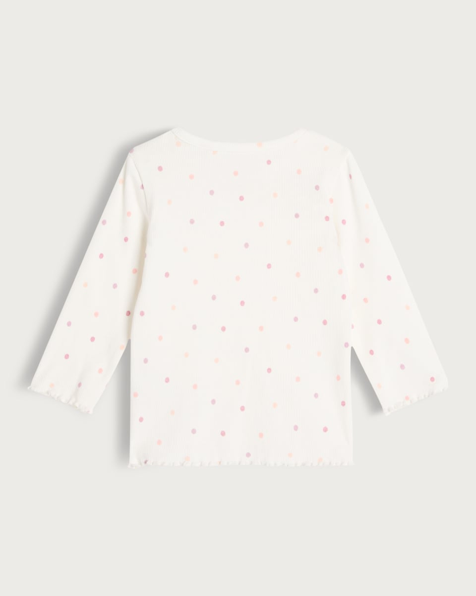 image 1 of F&F Baby 3-Pack Cotton Rich Long Sleeved Tops in Pink