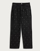 image 4 of F&F Diamanté Embellished Wide Leg Jeans in Black