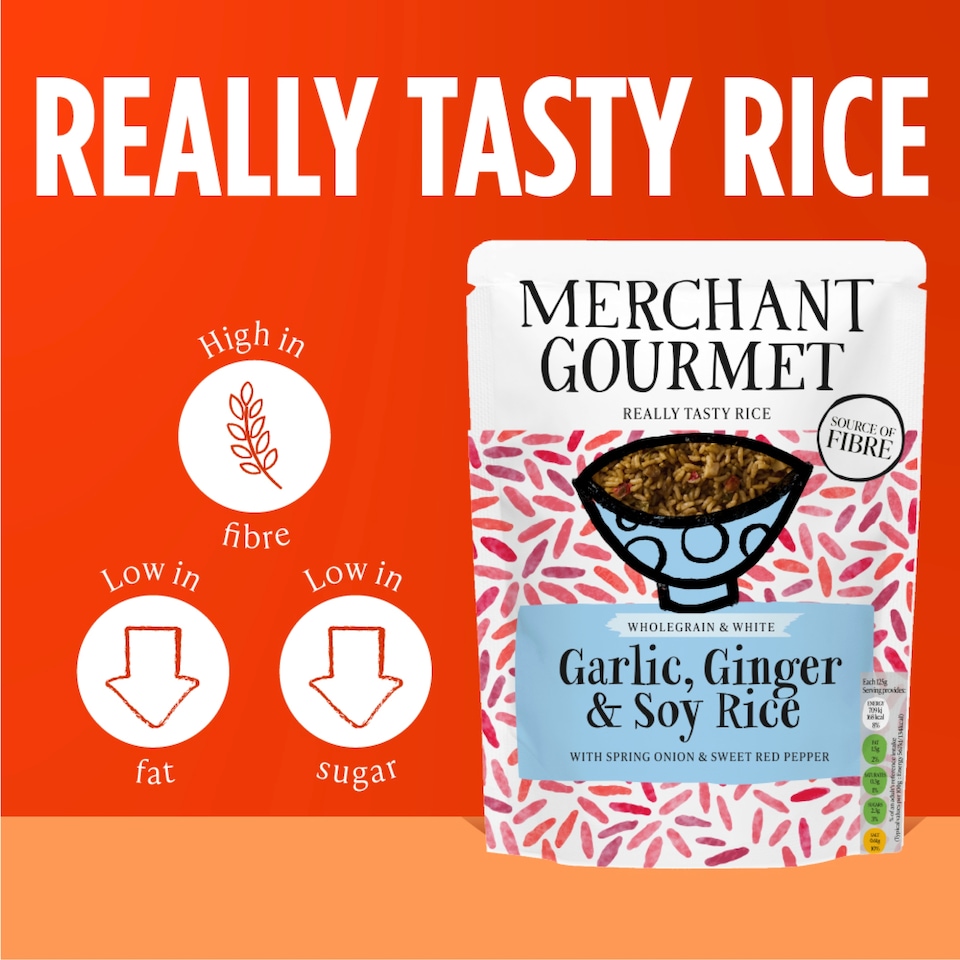 image 1 of Merchant Gourmet Garlic, Ginger & Soy Rice 250g