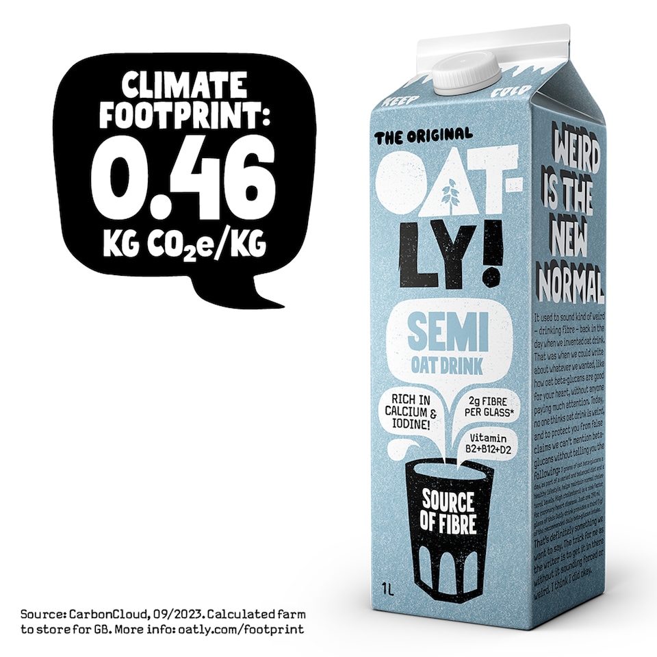 image 1 of Oatly Semi Oat Drink Chilled 1L