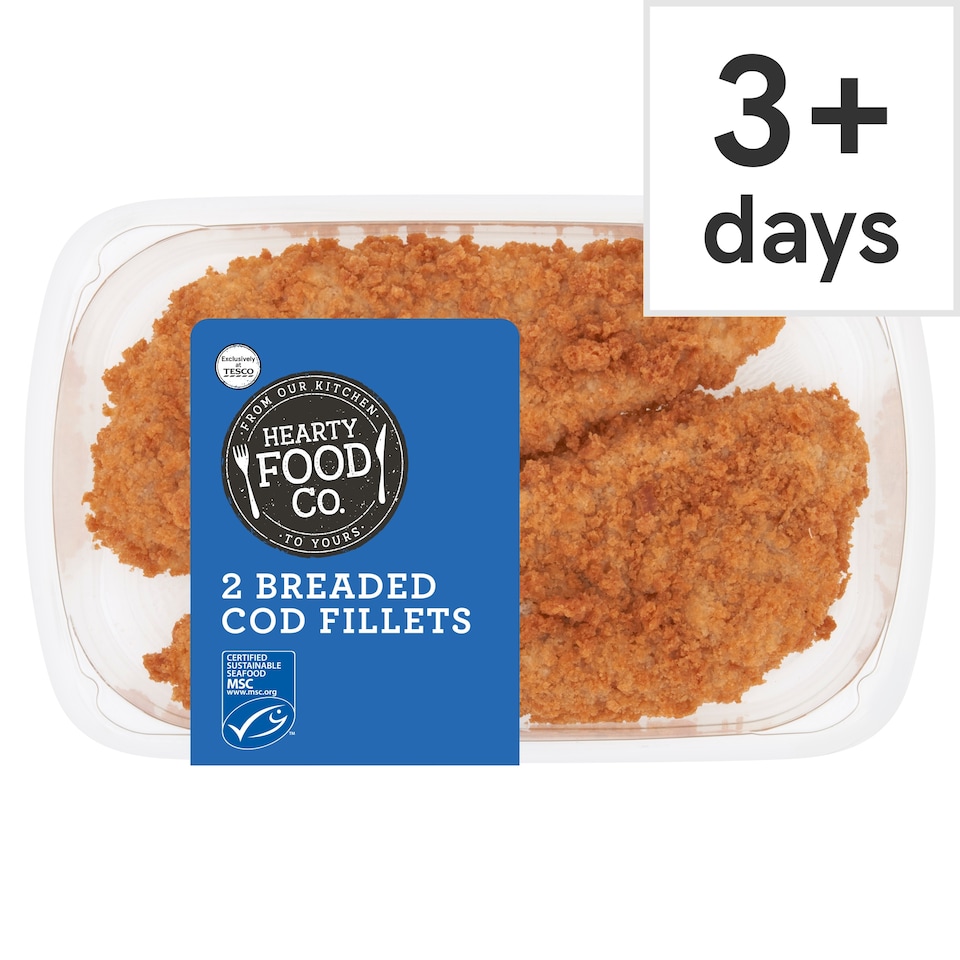 Hearty Food Co. Breaded Cod Fillets 2 Pack 300g