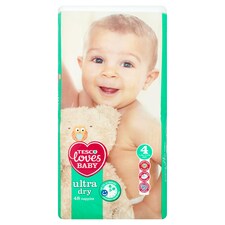 Tesco Loves Baby Ultra Dry Size 4 Economy Pack 48