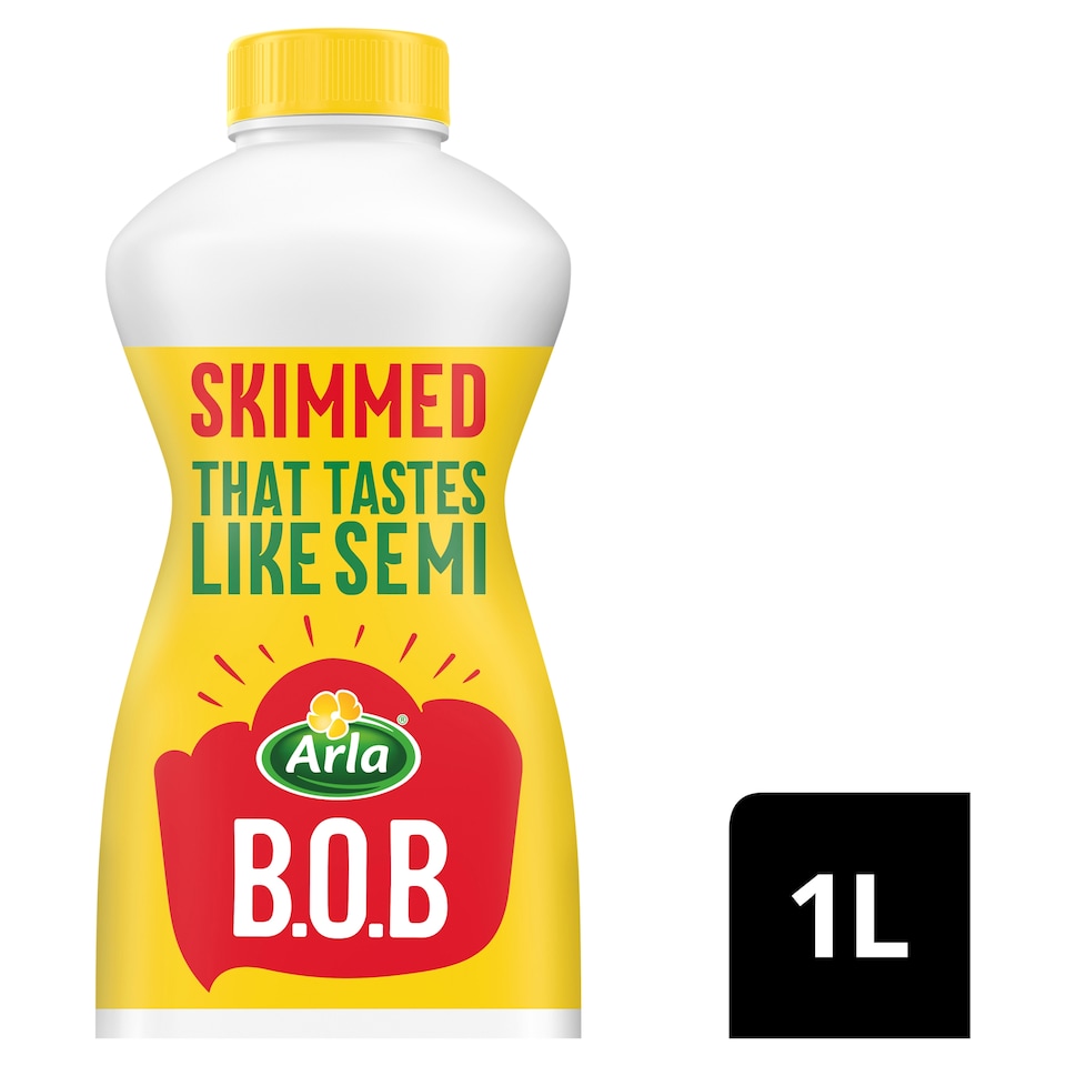 image 1 of Arla BOB Skimmed Milk 1L Tastes like Semi Skimmed