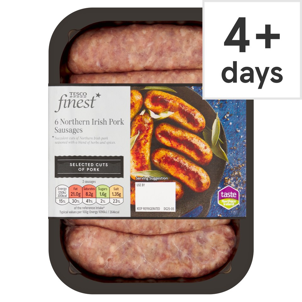 Ni Tesco Finest Pork Sausages 400G