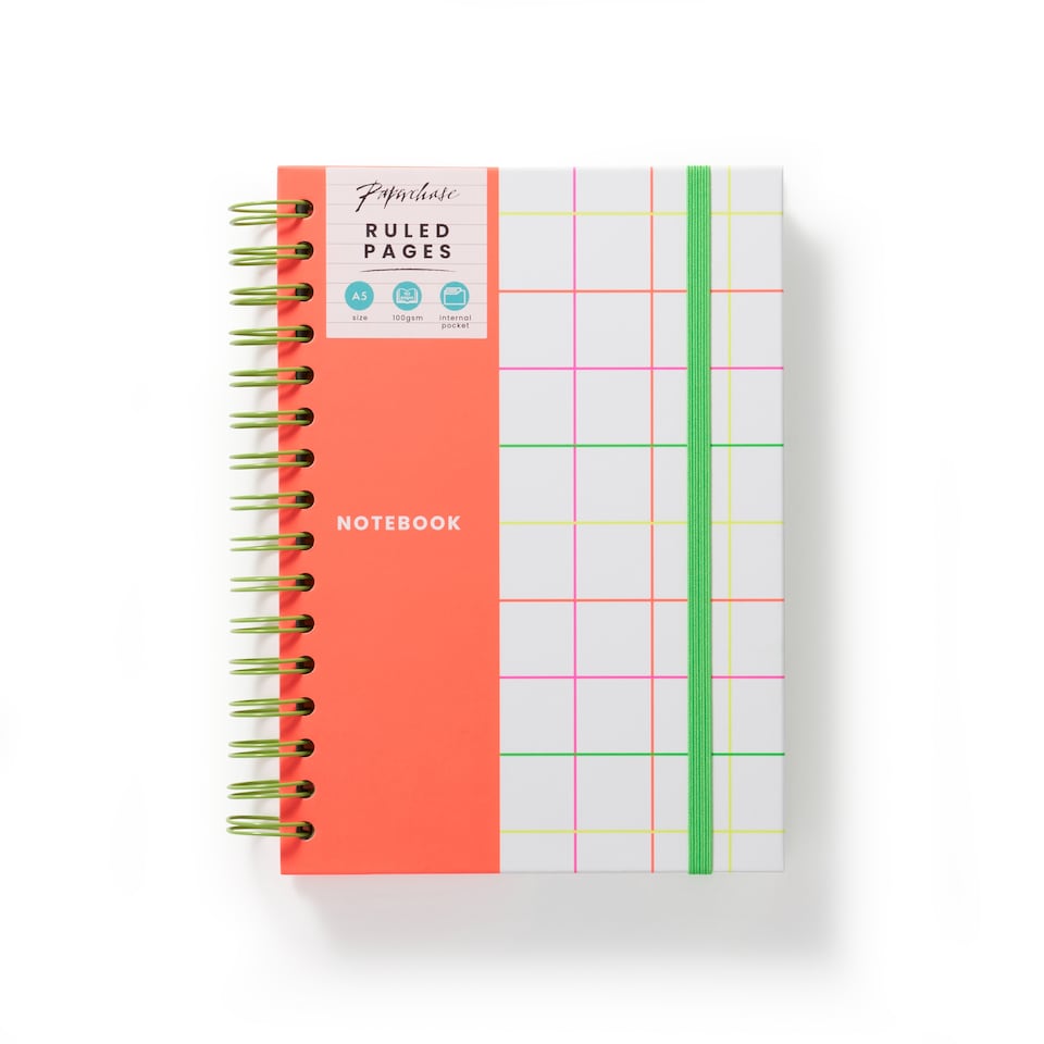 image 1 of Paperchase Neon A5 Notebook