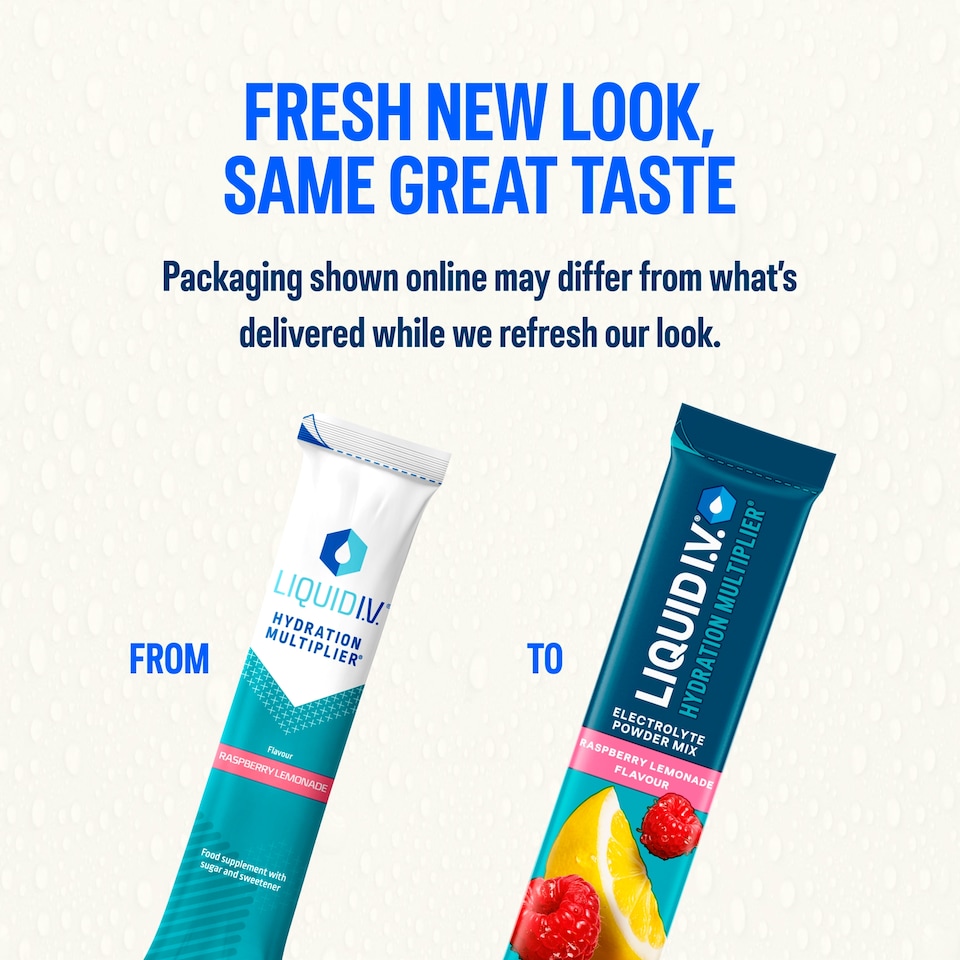 image 1 of Liquid I.V. Raspberry Lemonade Hydration Multiplier Electrolyte Powder Mix, 6 Sachets