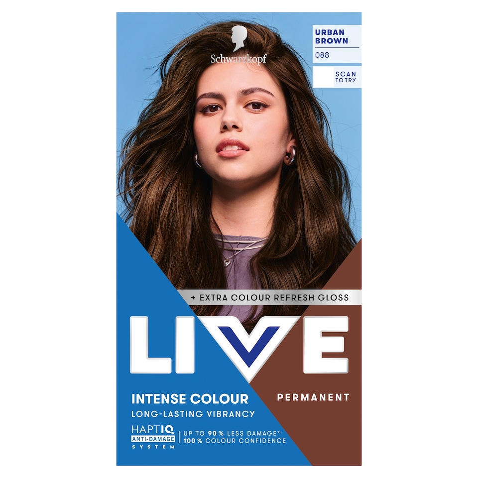 image 1 of Schwarzkopf LIVE Intense Colour 088 Urban Brown Permanent Hair Dye