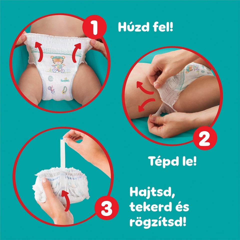 Pampers Active Baby Bugyipelenka, Méret 3, 128 Bugyipelenka, 6kg-11kg 1. kép