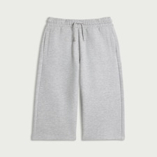 F&F Boys Cotton Rich Wide Leg Joggers in Grey Marl