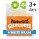 image 1 of Warburtons Gluten Free White Wraps 4 Pack