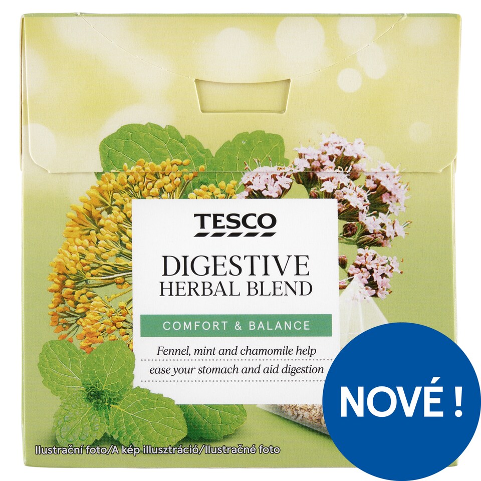Tesco Bylinný čaj pro podporu trávení aromatizovaný porcovaný 20 x 2,0g (40g)