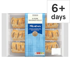 Tesco 6 Pork Sausage Rolls 360g